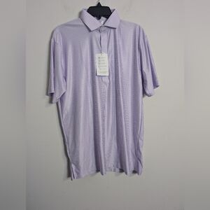 Collars & Co. Shirt Featherweight Flex Polo Vantage Lavender Purple Sz M